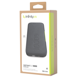 InstantGo 10000 Wireless - Black - 30W PD ultra-fast charging power bank with wireless charging - Detailshot 5